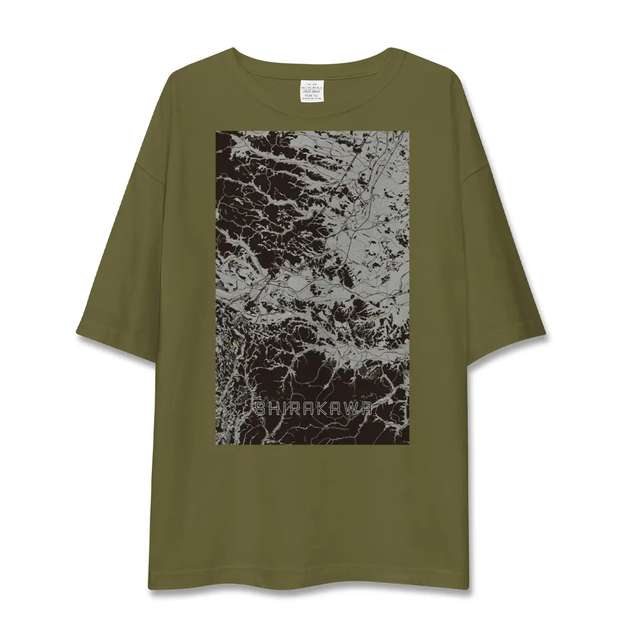 【白河(福島県)】地図柄ビッグシルエットTシャツ