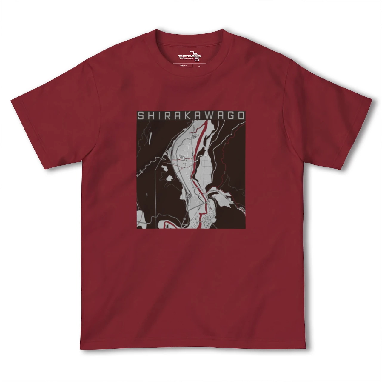 【白川郷(岐阜県)】地図柄ヘビーウェイトTシャツ