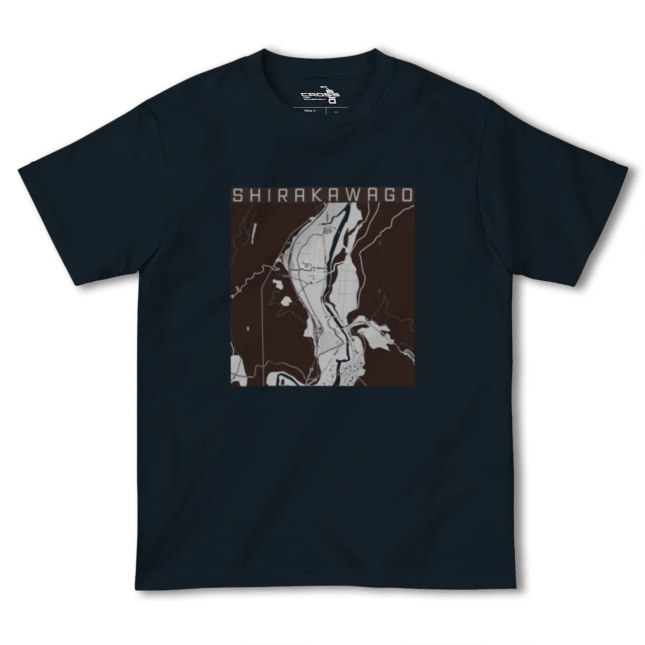 【白川郷(岐阜県)】地図柄ヘビーウェイトTシャツ