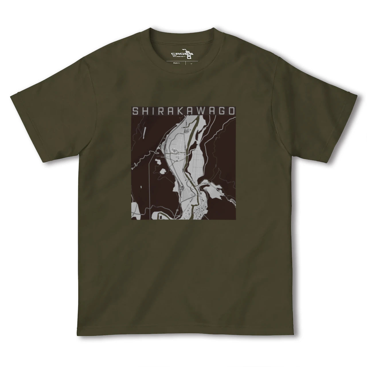 【白川郷(岐阜県)】地図柄ヘビーウェイトTシャツ