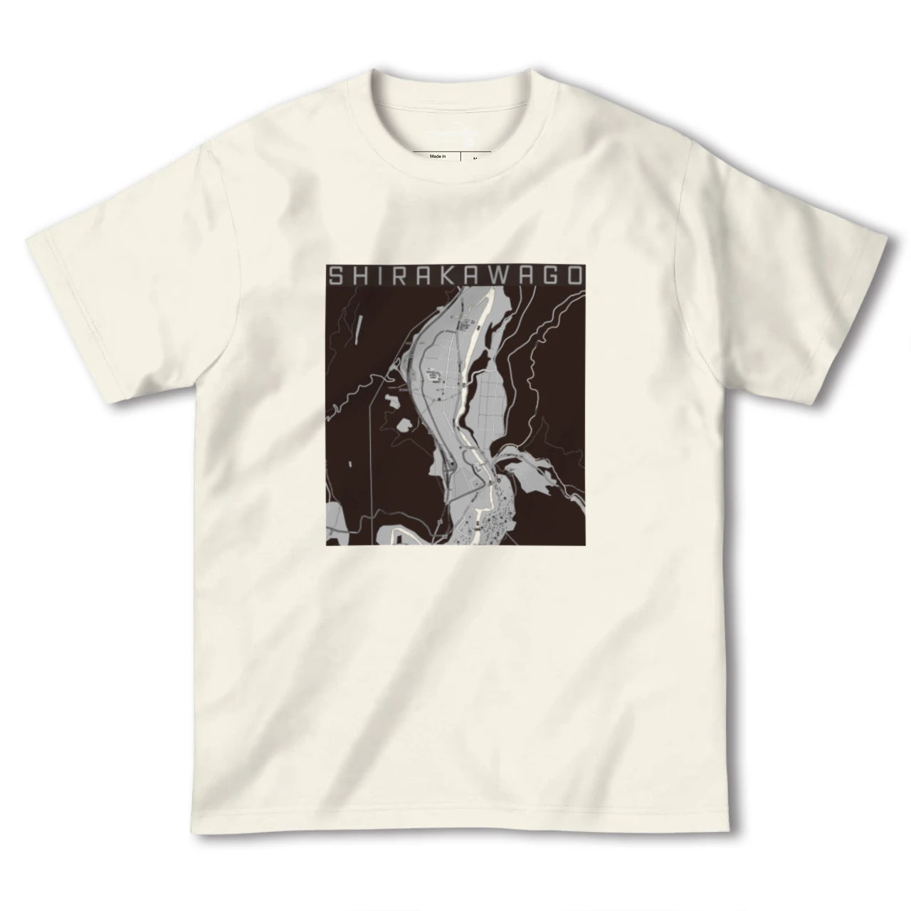 【白川郷(岐阜県)】地図柄ヘビーウェイトTシャツ