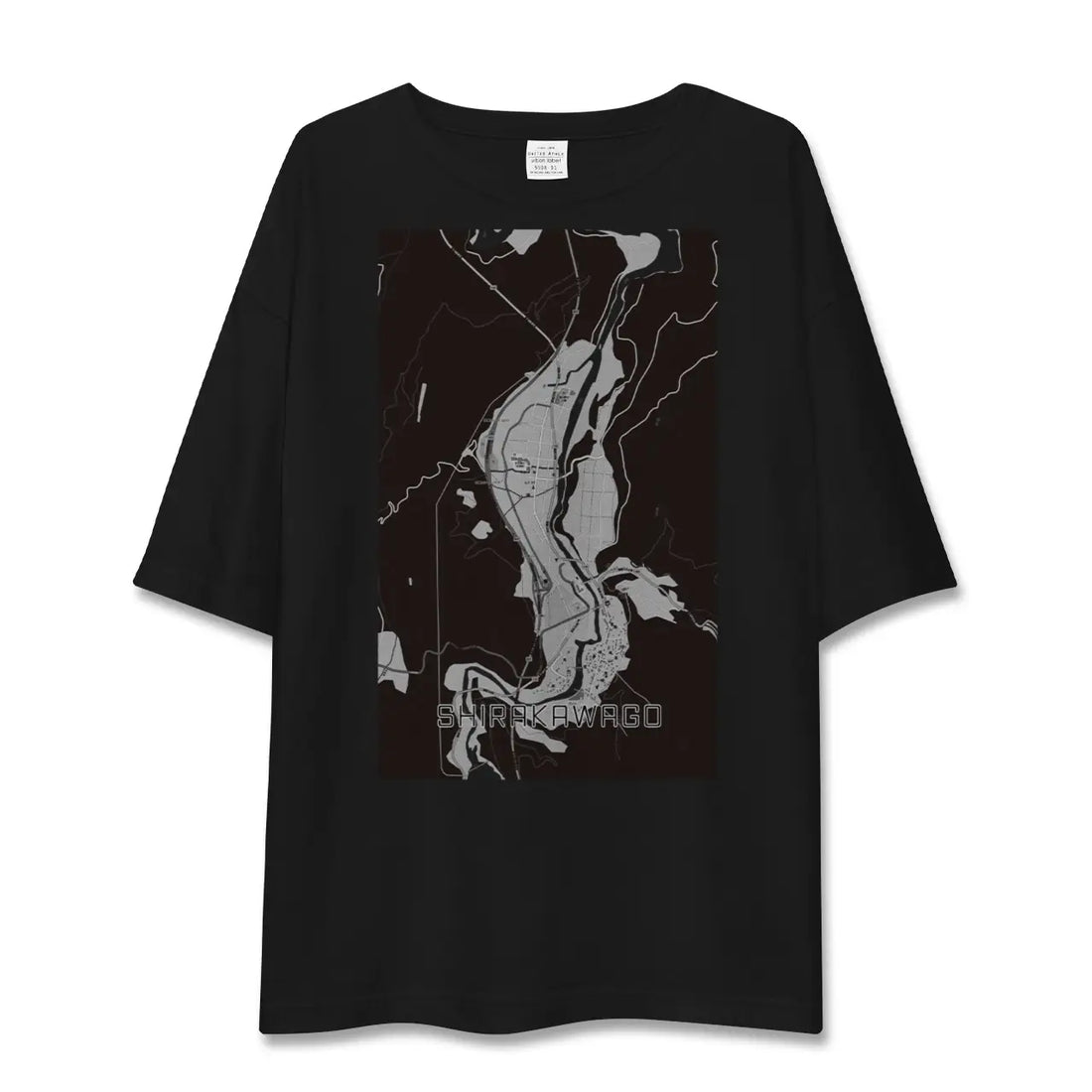 【白川郷(岐阜県)】地図柄ビッグシルエットTシャツ