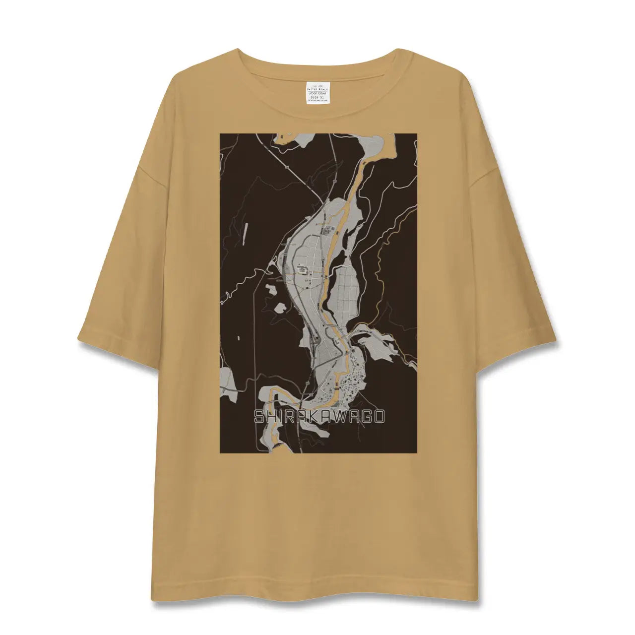 【白川郷(岐阜県)】地図柄ビッグシルエットTシャツ