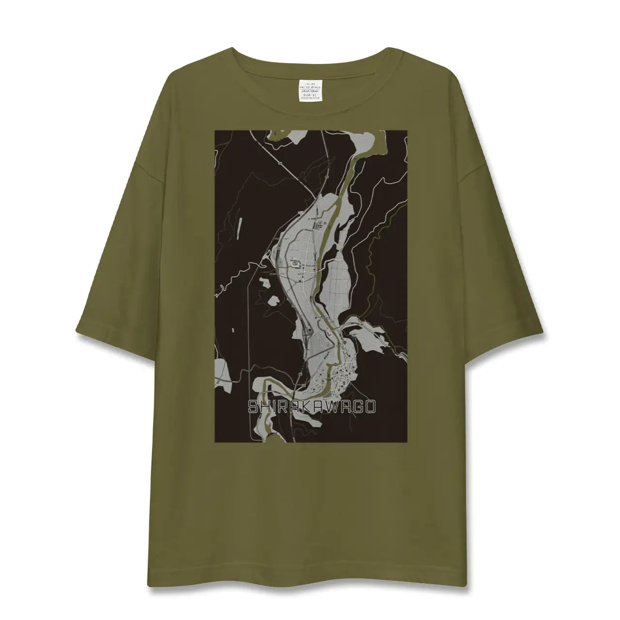 【白川郷(岐阜県)】地図柄ビッグシルエットTシャツ