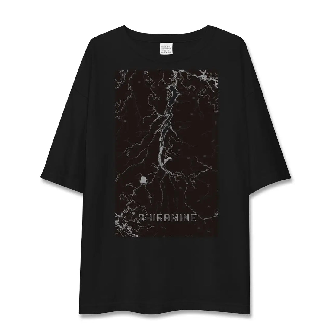 【白峰(石川県)】地図柄ビッグシルエットTシャツ