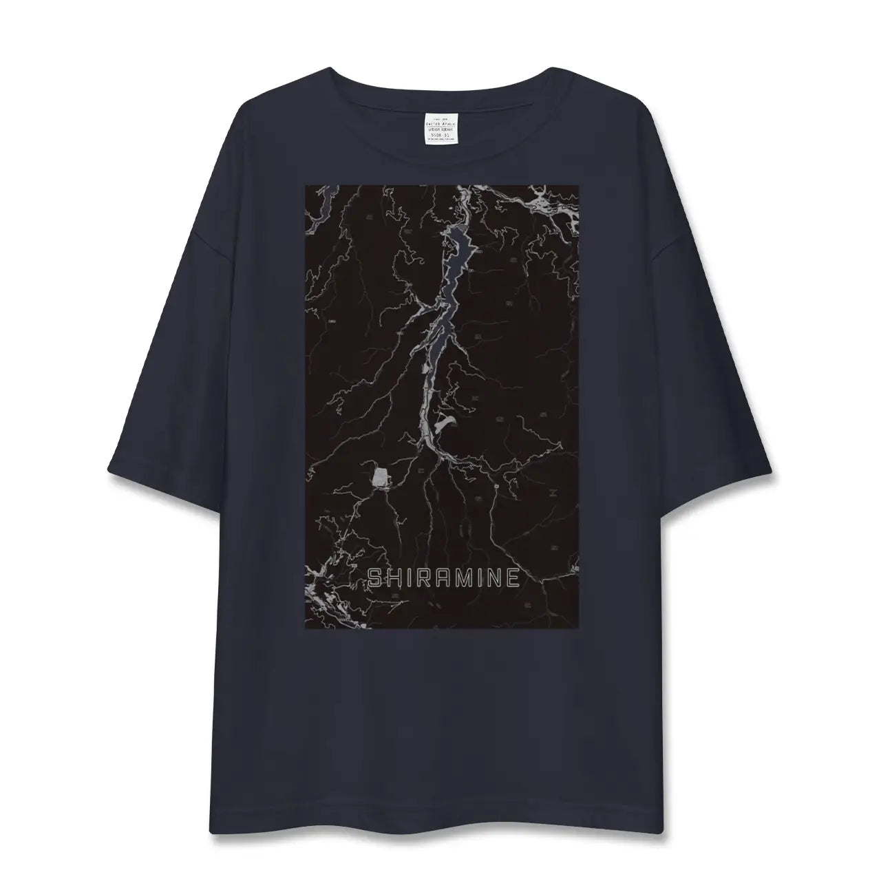 【白峰(石川県)】地図柄ビッグシルエットTシャツ