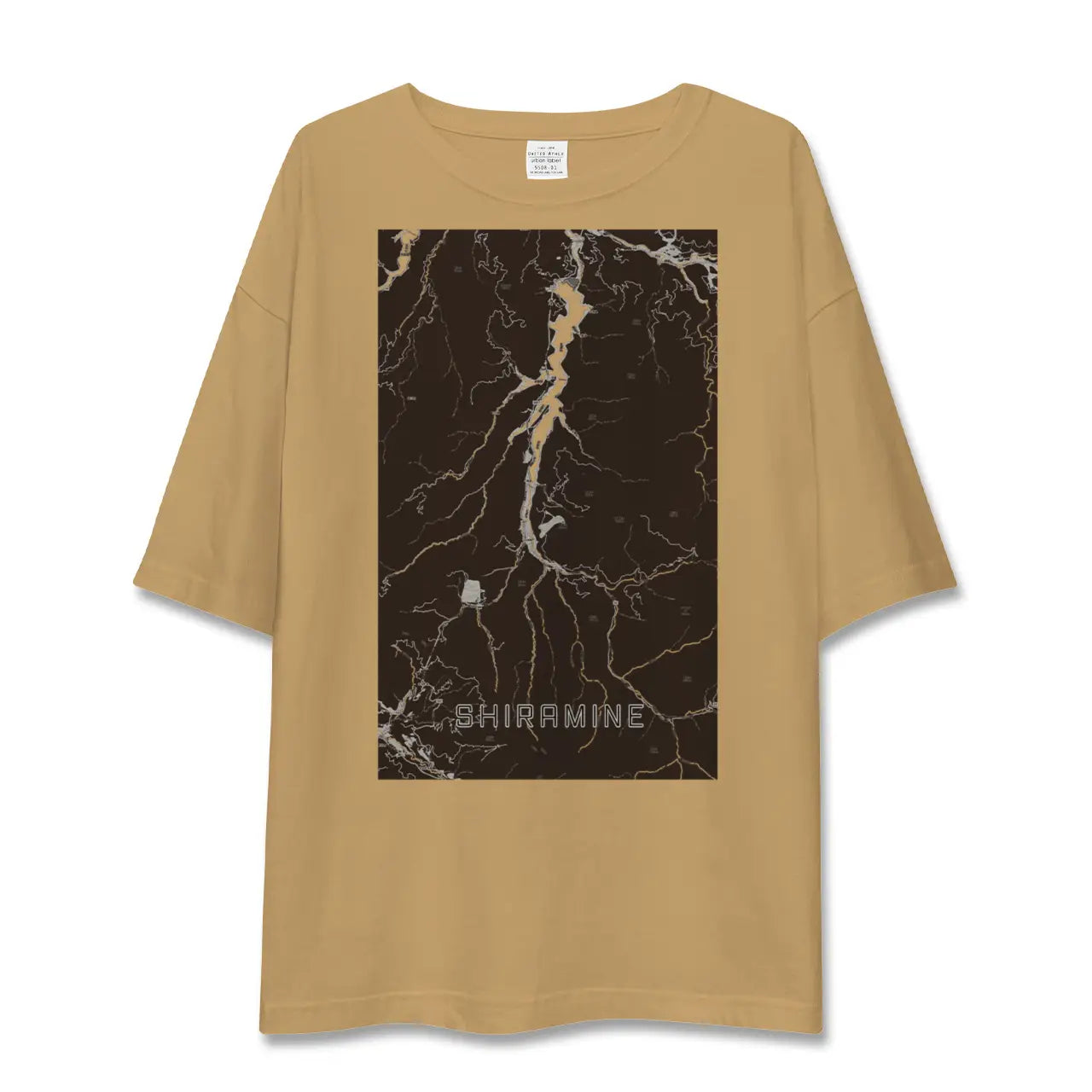 【白峰(石川県)】地図柄ビッグシルエットTシャツ