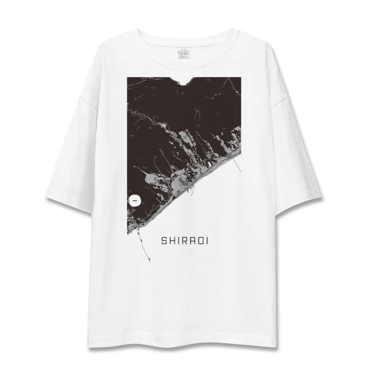 【白老(北海道)】地図柄ビッグシルエットTシャツ