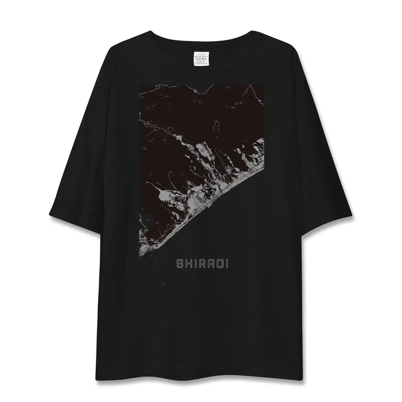 【白老(北海道)】地図柄ビッグシルエットTシャツ
