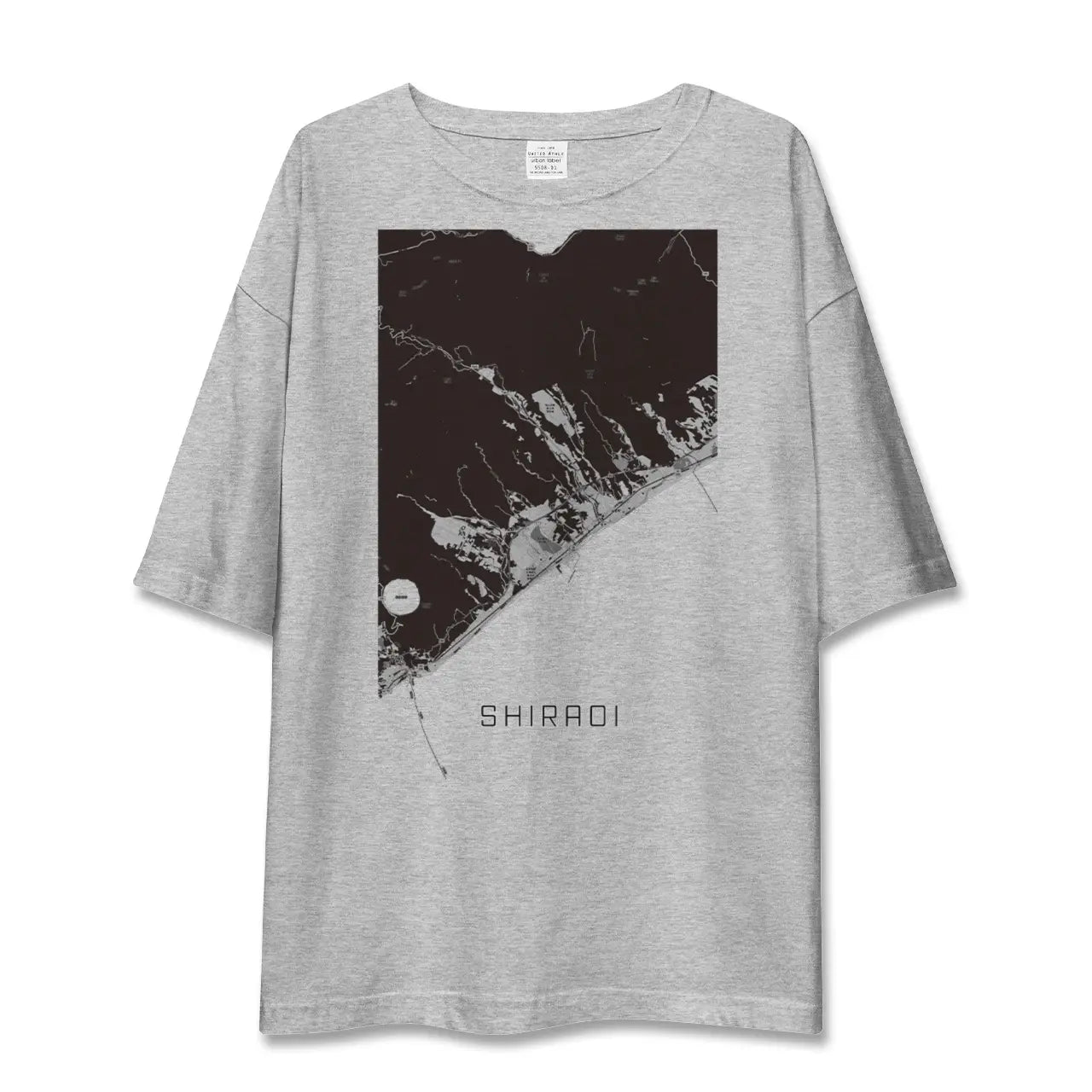 【白老(北海道)】地図柄ビッグシルエットTシャツ