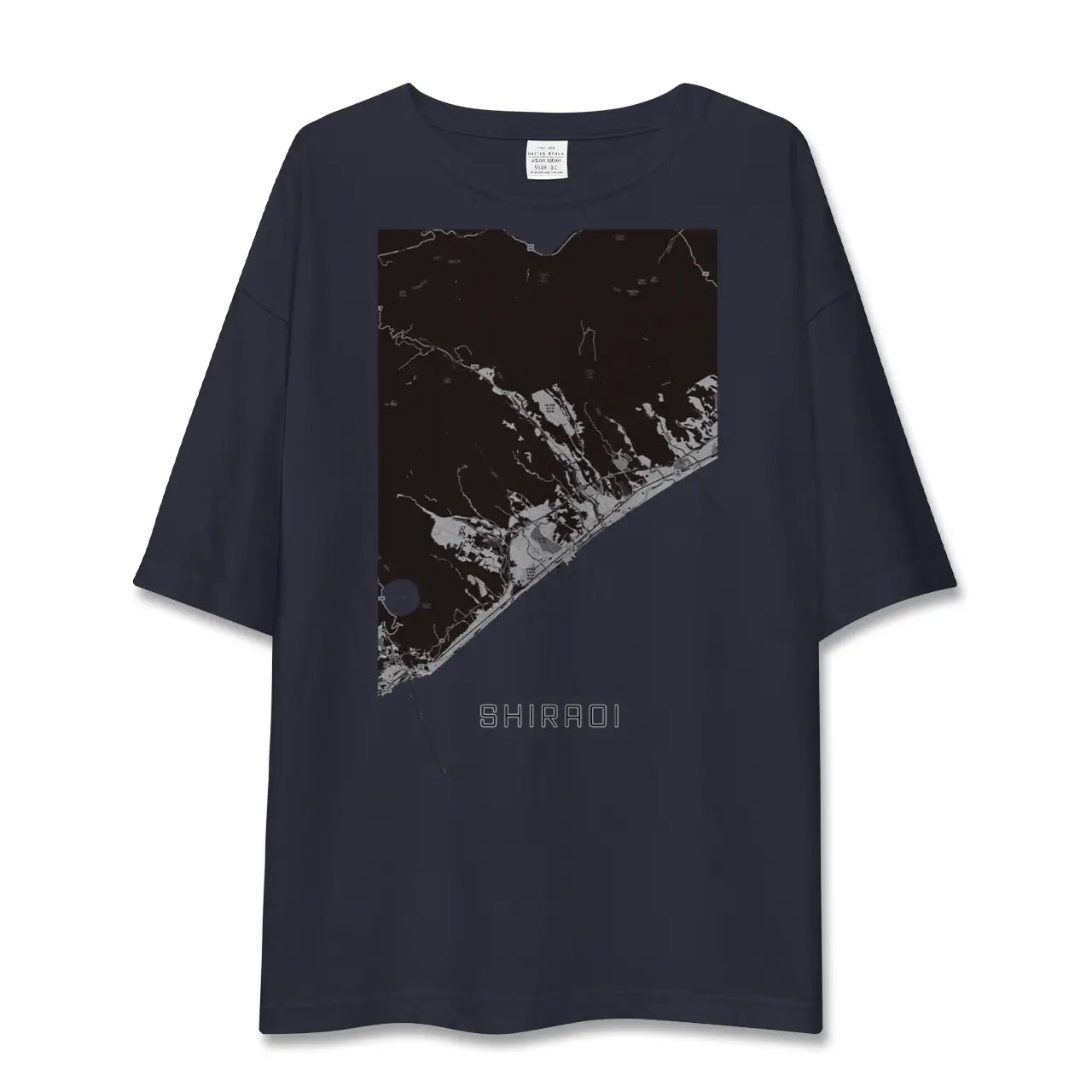 【白老(北海道)】地図柄ビッグシルエットTシャツ