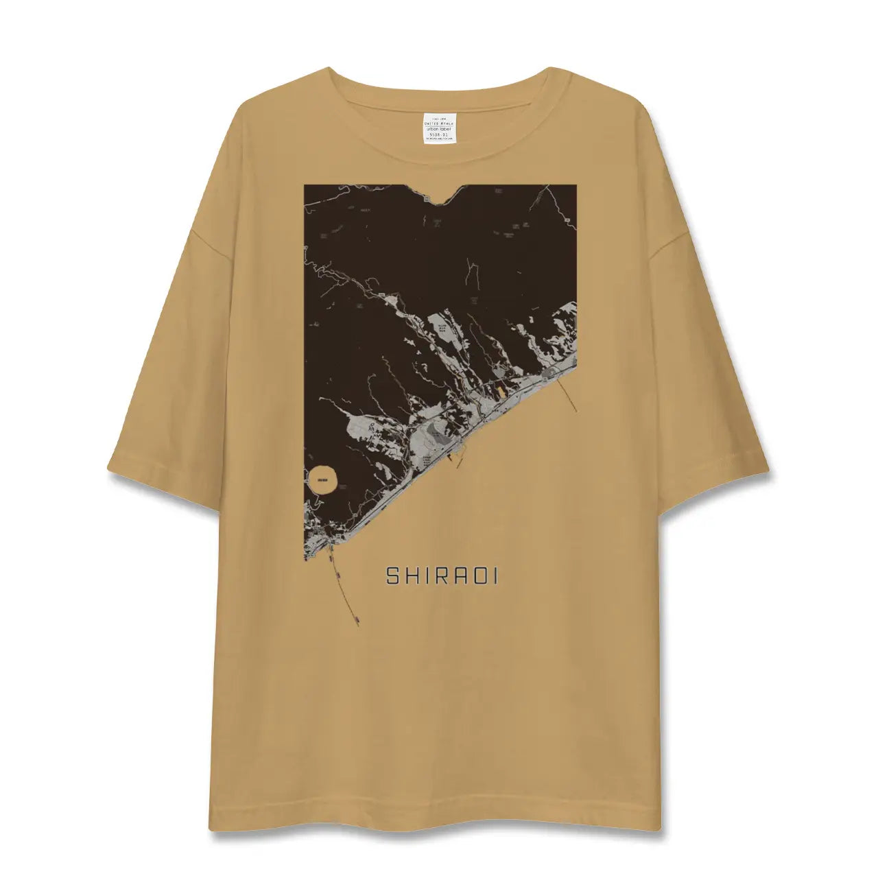 【白老(北海道)】地図柄ビッグシルエットTシャツ