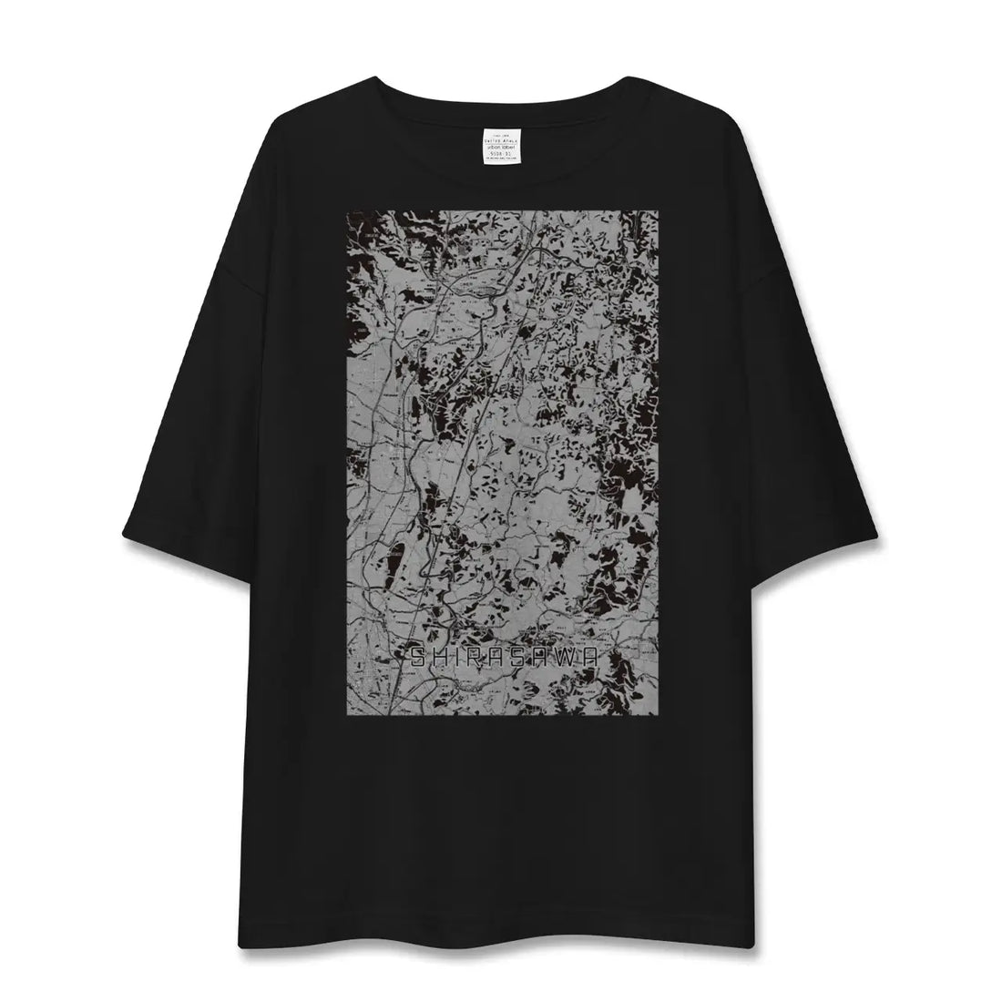 【白沢(福島県)】地図柄ビッグシルエットTシャツ