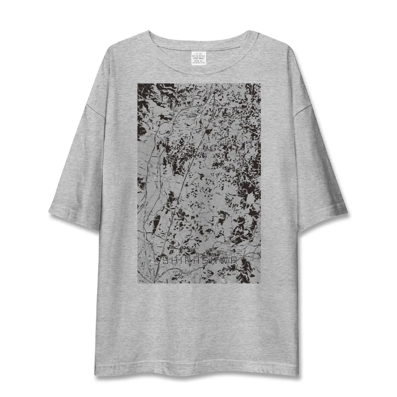 【白沢(福島県)】地図柄ビッグシルエットTシャツ