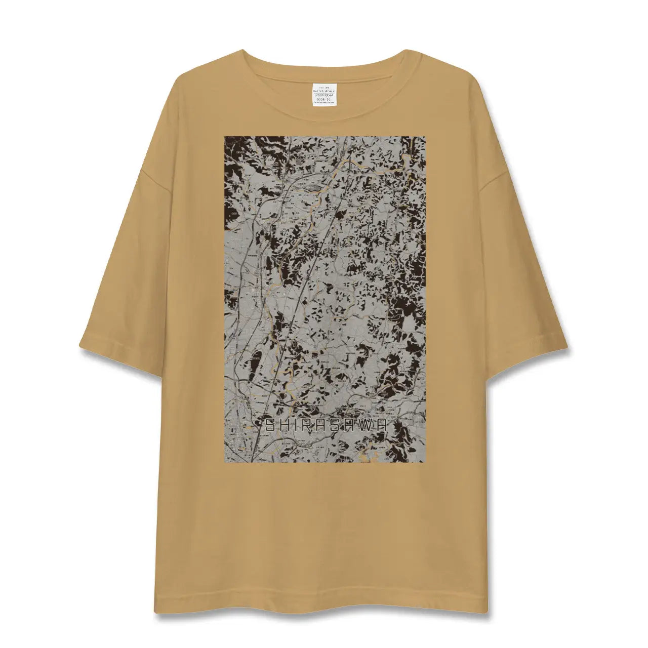 【白沢(福島県)】地図柄ビッグシルエットTシャツ