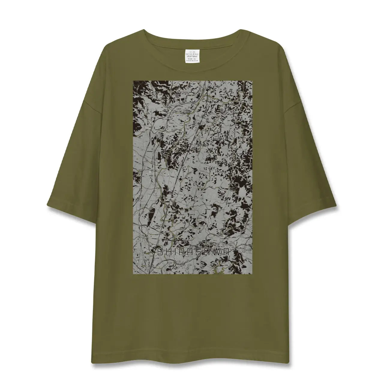 【白沢(福島県)】地図柄ビッグシルエットTシャツ