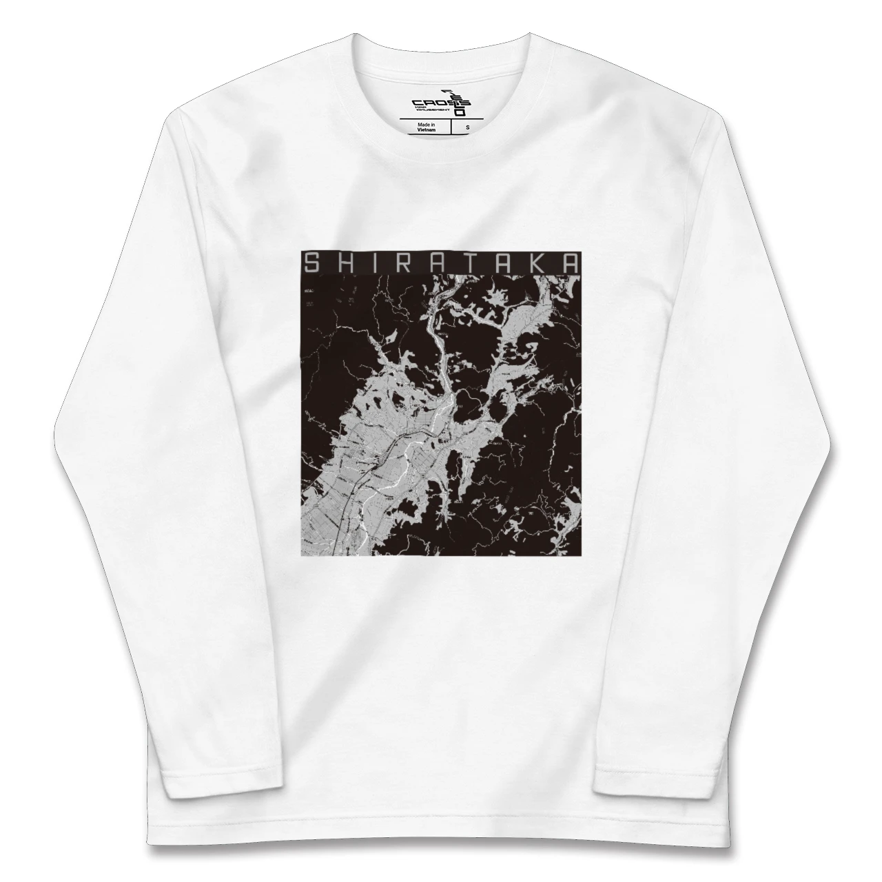 【白鷹(山形県)】地図柄ロングスリーブTシャツ