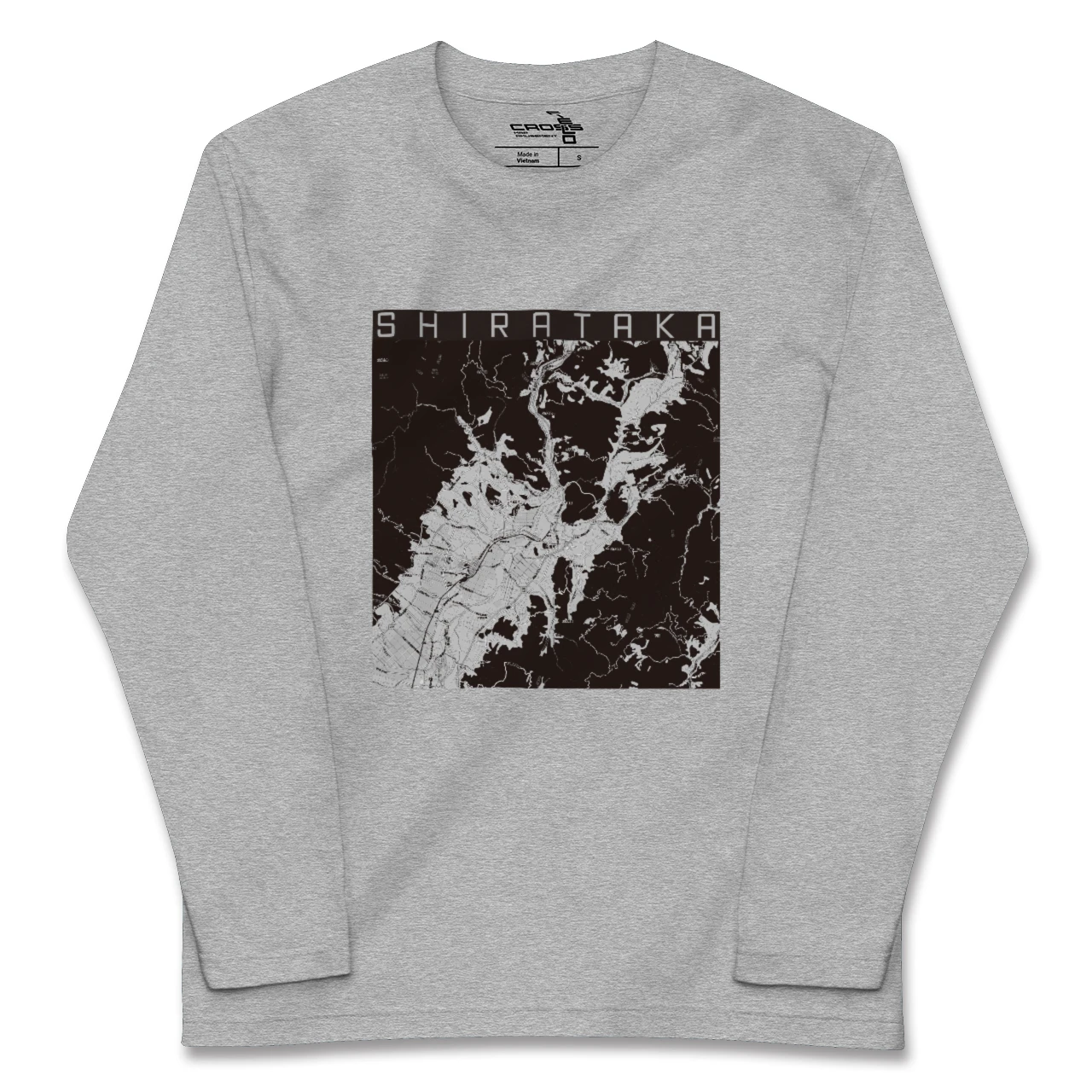 【白鷹(山形県)】地図柄ロングスリーブTシャツ