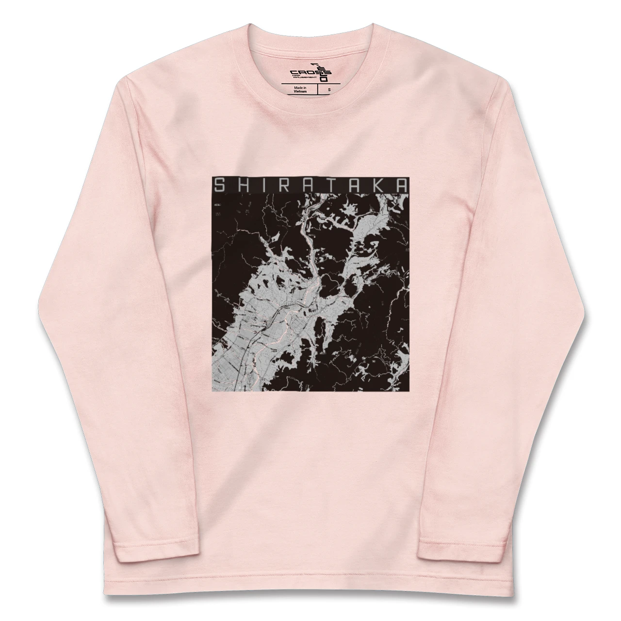 【白鷹(山形県)】地図柄ロングスリーブTシャツ