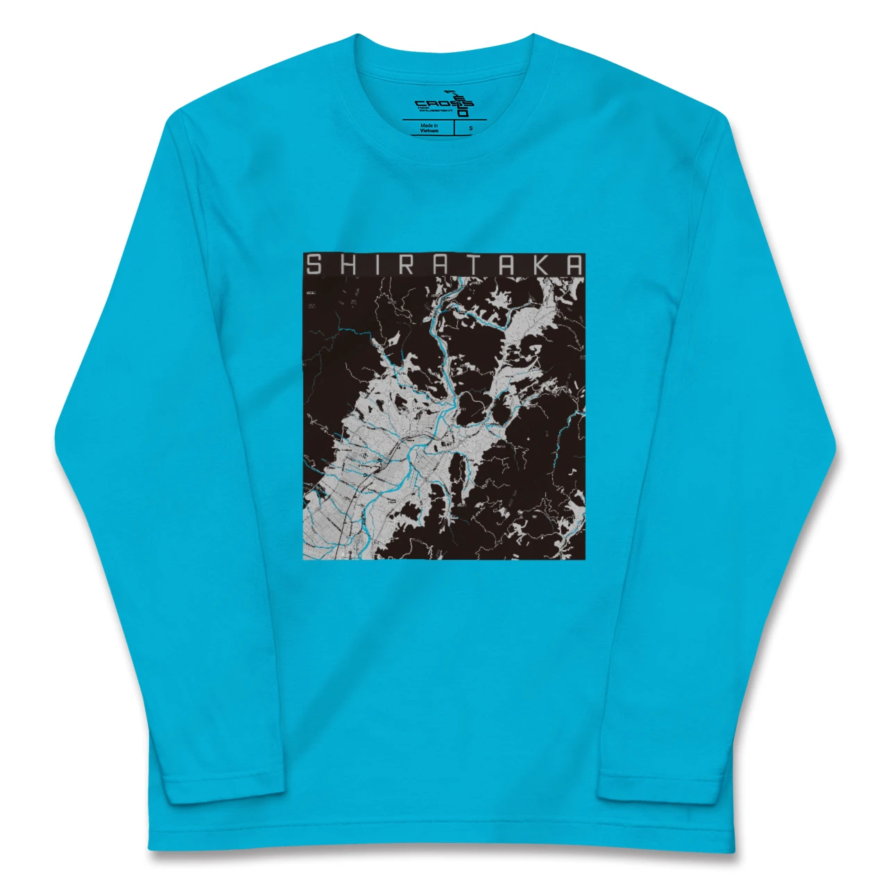 【白鷹(山形県)】地図柄ロングスリーブTシャツ
