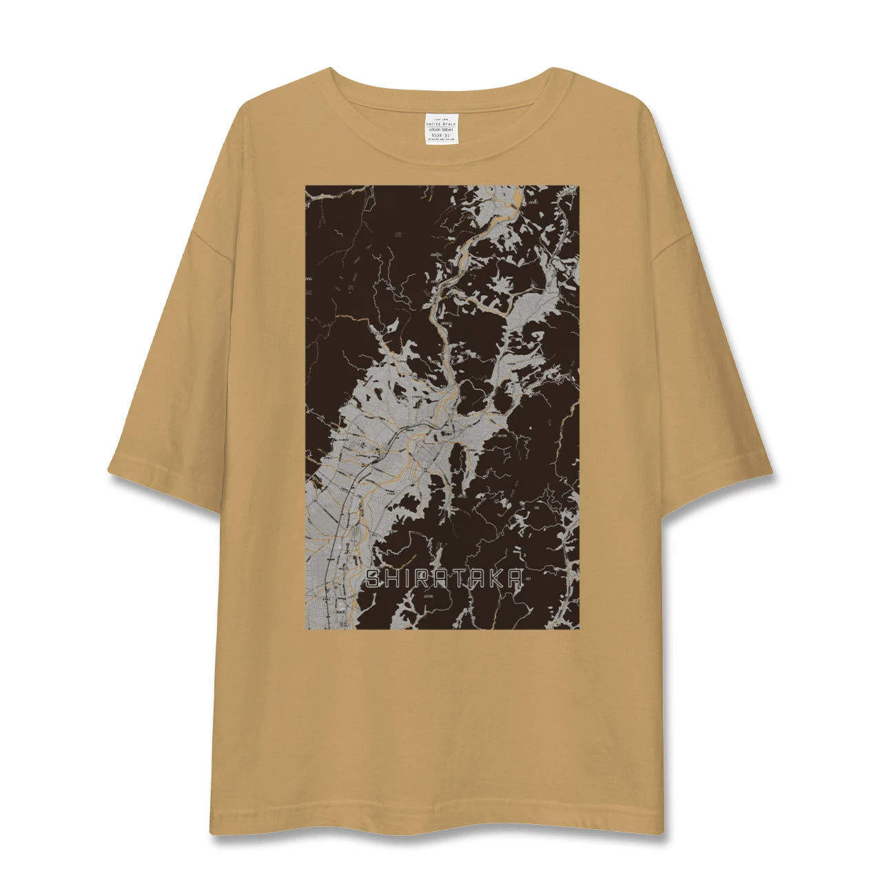 【白鷹(山形県)】地図柄ビッグシルエットTシャツ