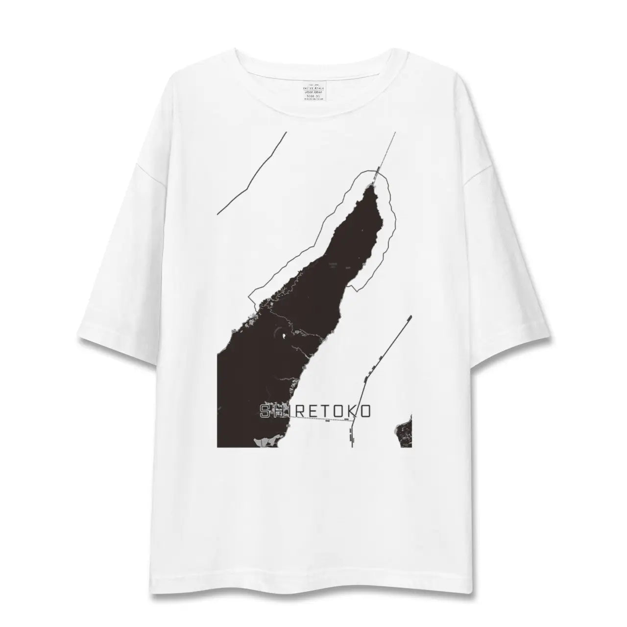 【知床(北海道)】地図柄ビッグシルエットTシャツ