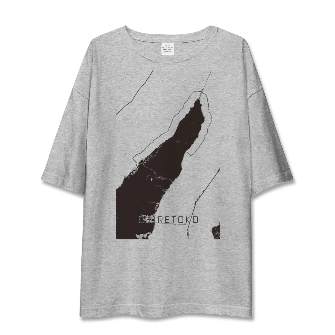 【知床(北海道)】地図柄ビッグシルエットTシャツ