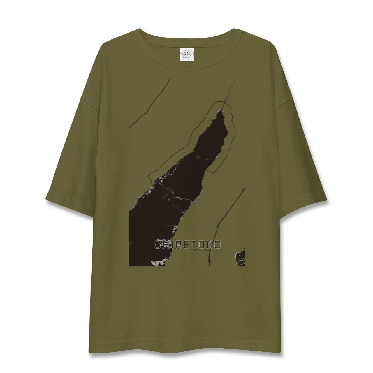 【知床(北海道)】地図柄ビッグシルエットTシャツ