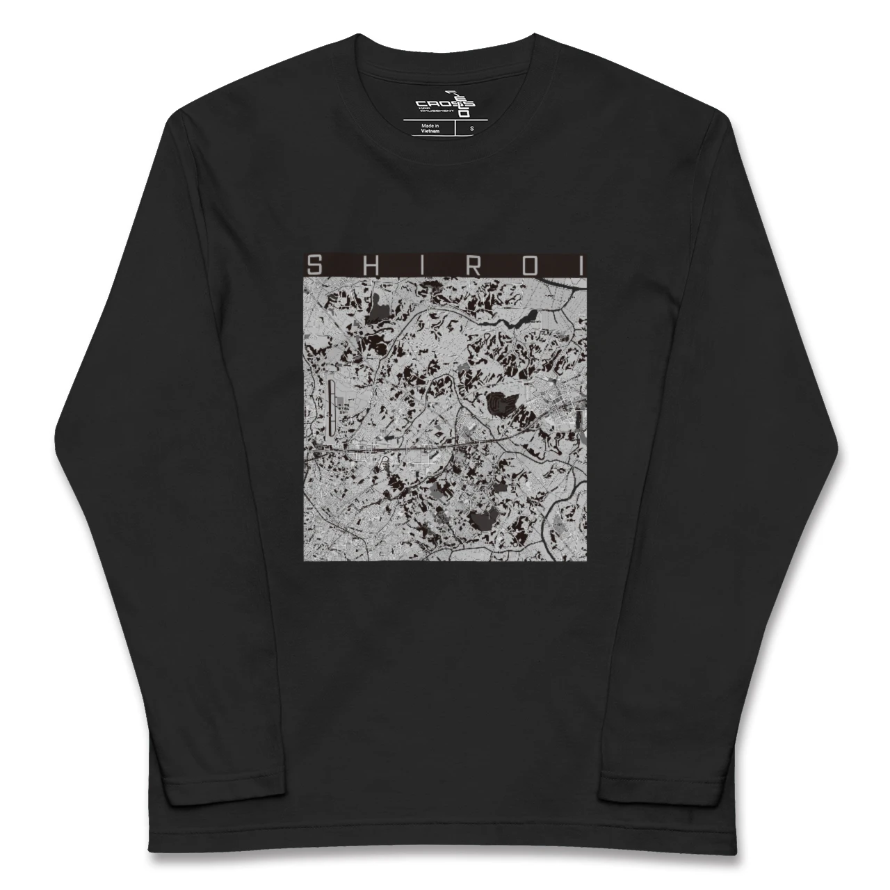 【白井(千葉県)】地図柄ロングスリーブTシャツ