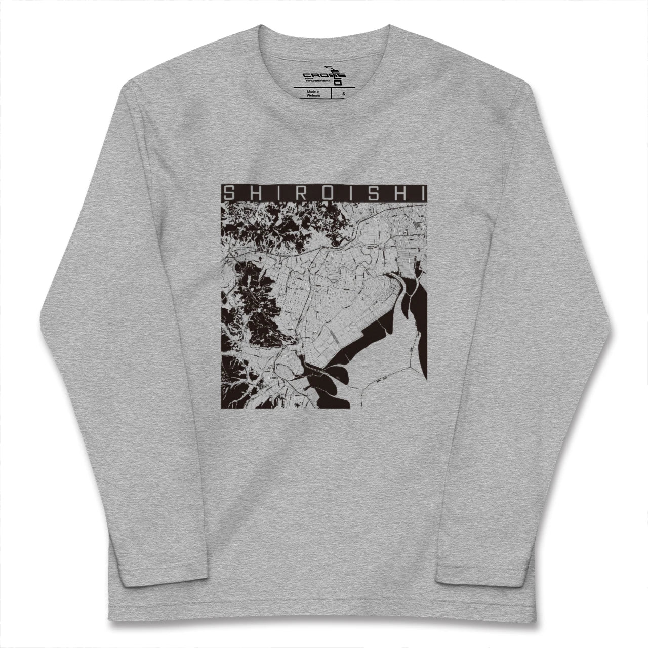 【白石(佐賀県)(佐賀県)】地図柄ロングスリーブTシャツ