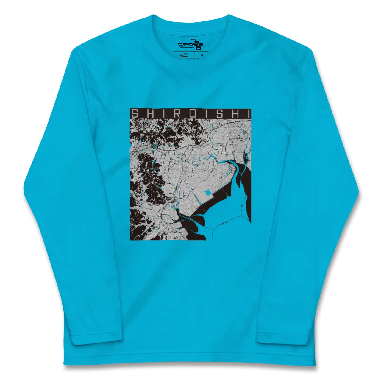 【白石(佐賀県)(佐賀県)】地図柄ロングスリーブTシャツ