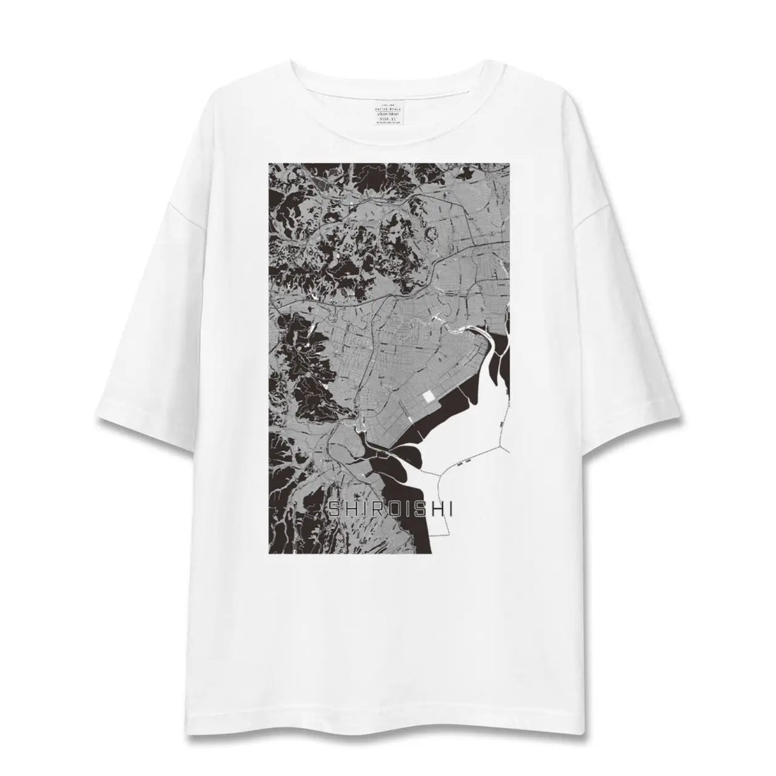 【白石(佐賀県)(佐賀県)】地図柄ビッグシルエットTシャツ