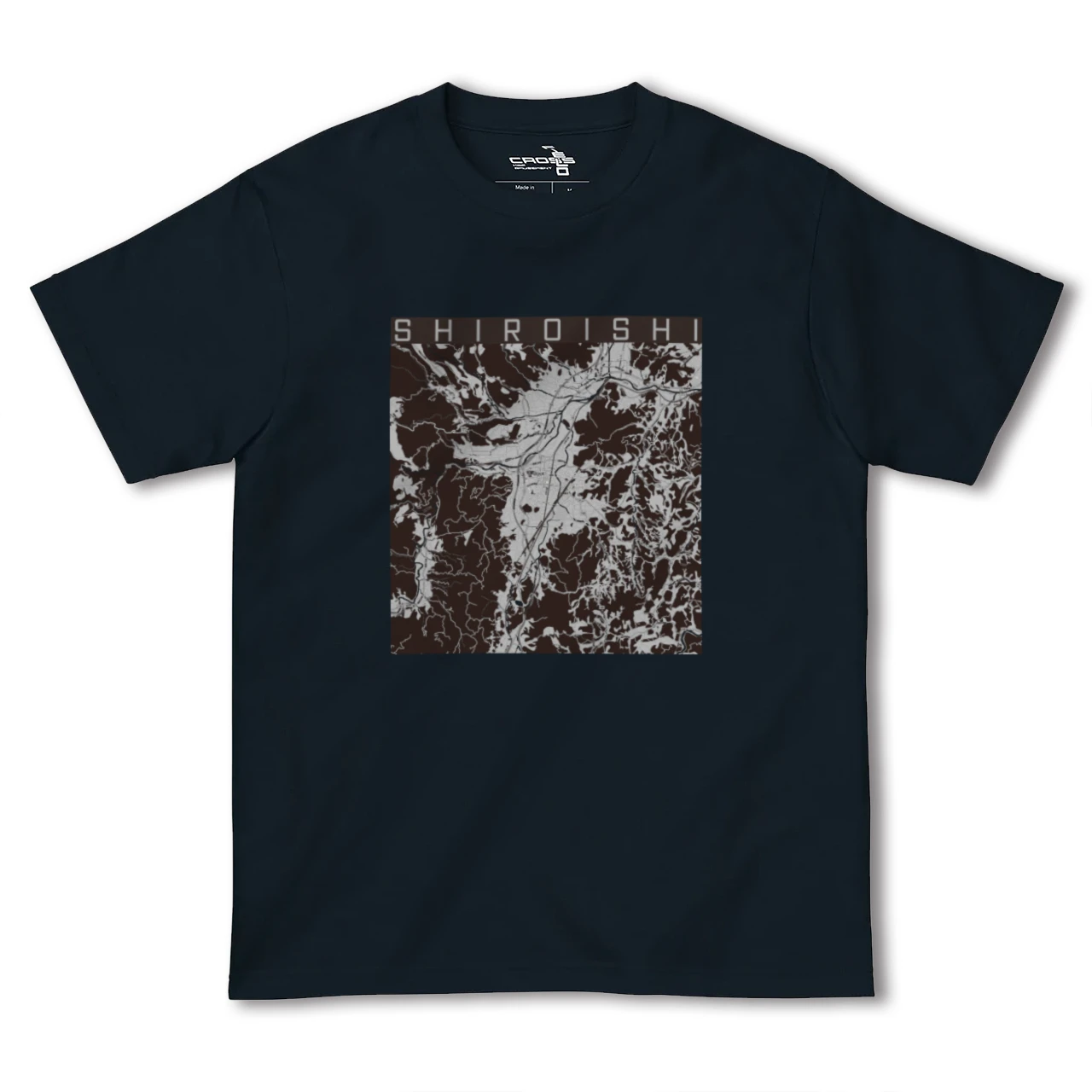 【白石(宮城県)】地図柄ヘビーウェイトTシャツ