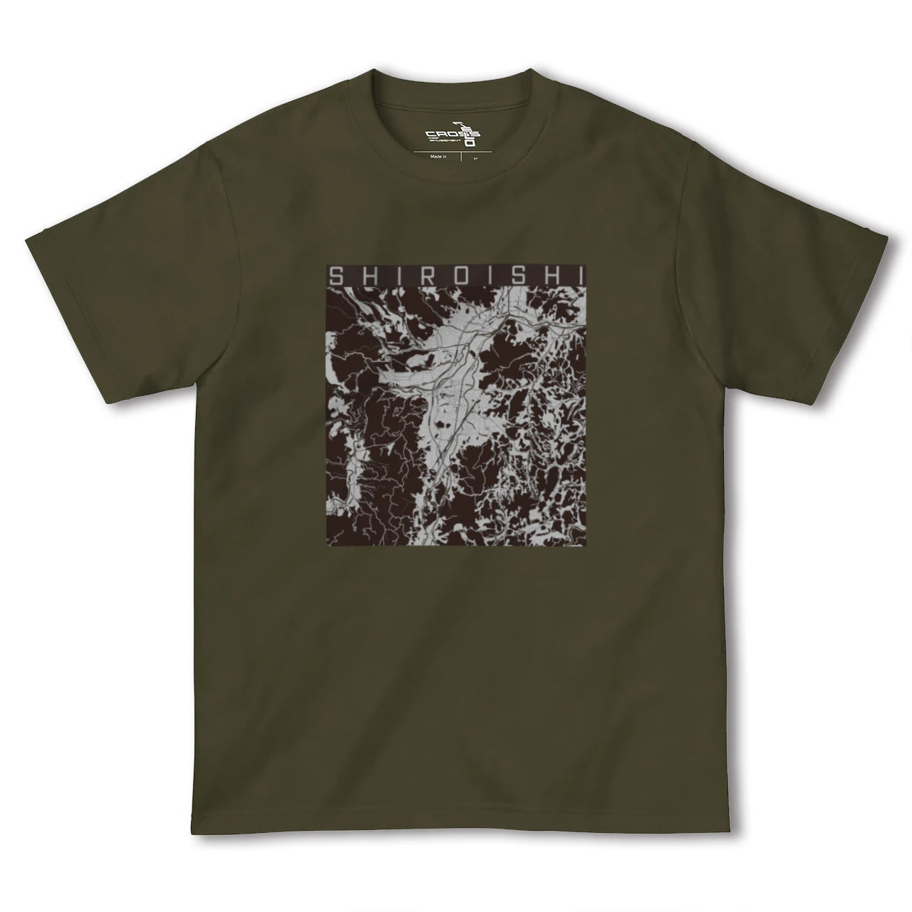 【白石(宮城県)】地図柄ヘビーウェイトTシャツ
