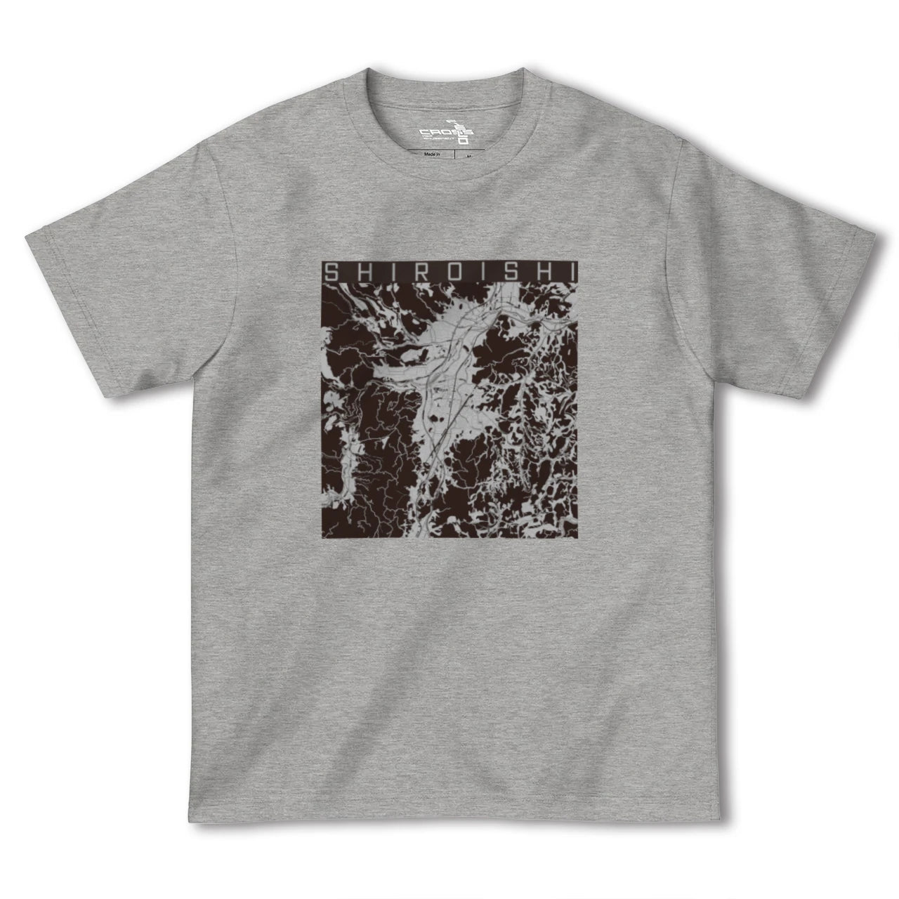 【白石(宮城県)】地図柄ヘビーウェイトTシャツ