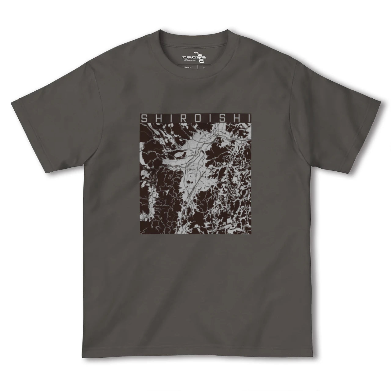 【白石(宮城県)】地図柄ヘビーウェイトTシャツ