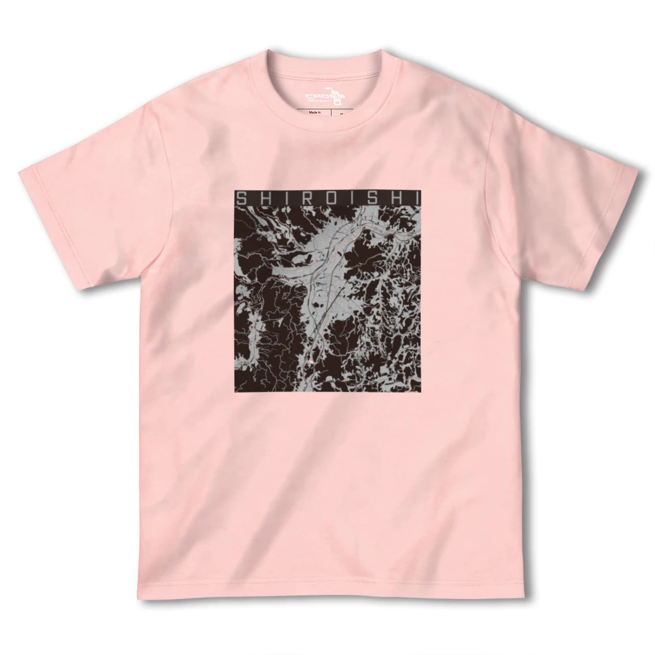 【白石(宮城県)】地図柄ヘビーウェイトTシャツ