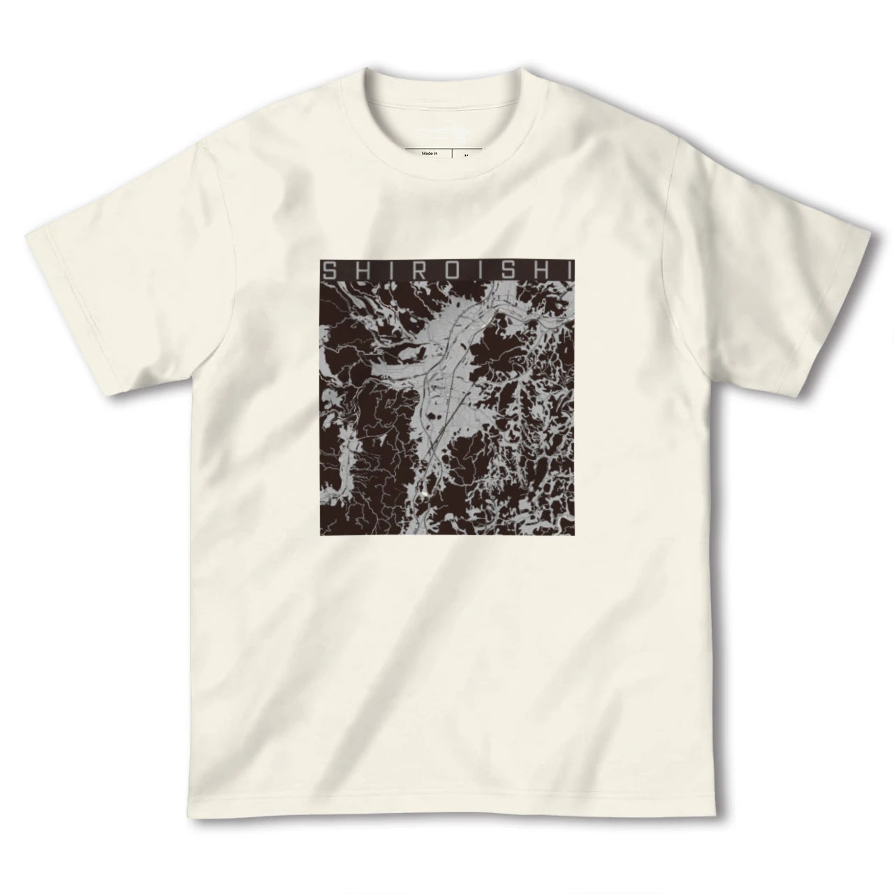 【白石(宮城県)】地図柄ヘビーウェイトTシャツ