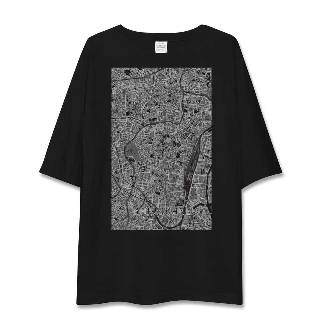 【白金(東京都)】地図柄ビッグシルエットTシャツ