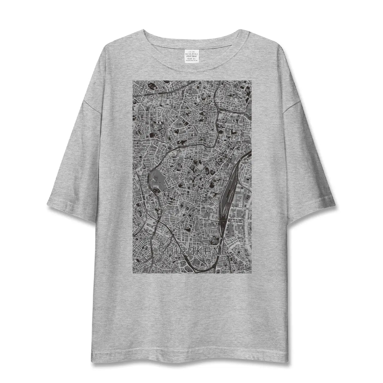 【白金(東京都)】地図柄ビッグシルエットTシャツ