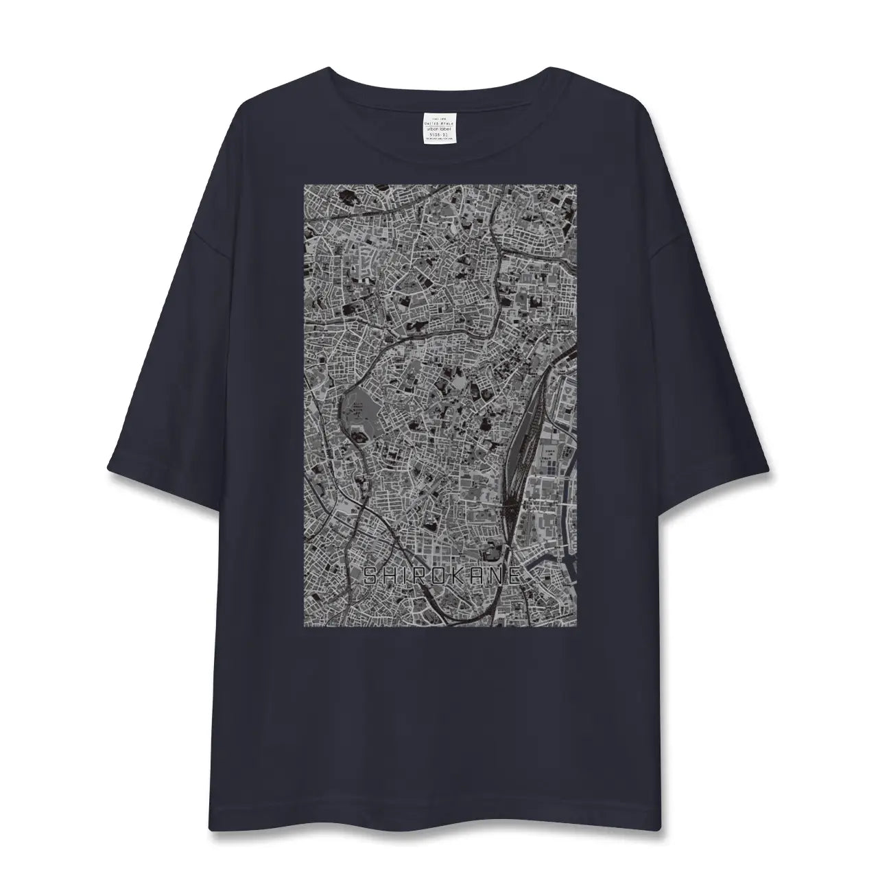 【白金(東京都)】地図柄ビッグシルエットTシャツ