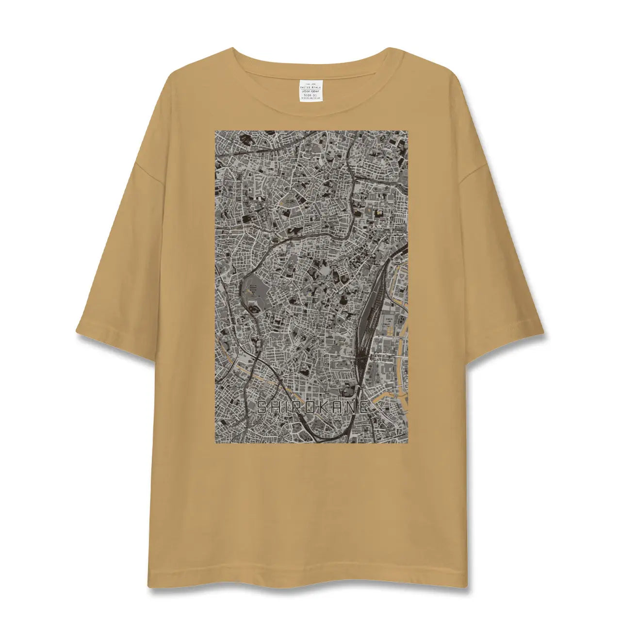 【白金(東京都)】地図柄ビッグシルエットTシャツ