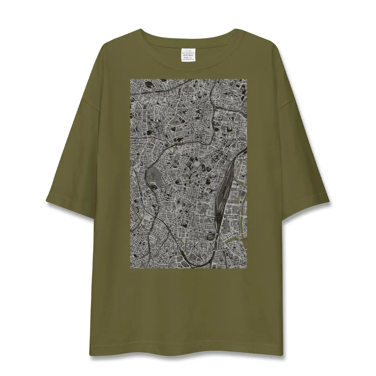 【白金(東京都)】地図柄ビッグシルエットTシャツ
