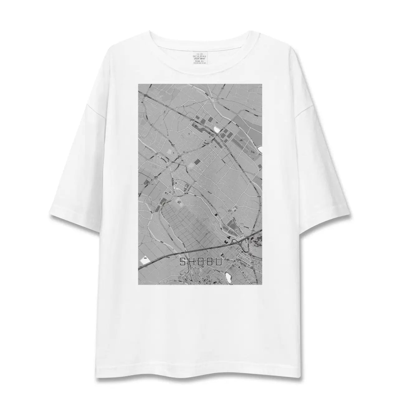 【菖蒲(埼玉県)】地図柄ビッグシルエットTシャツ