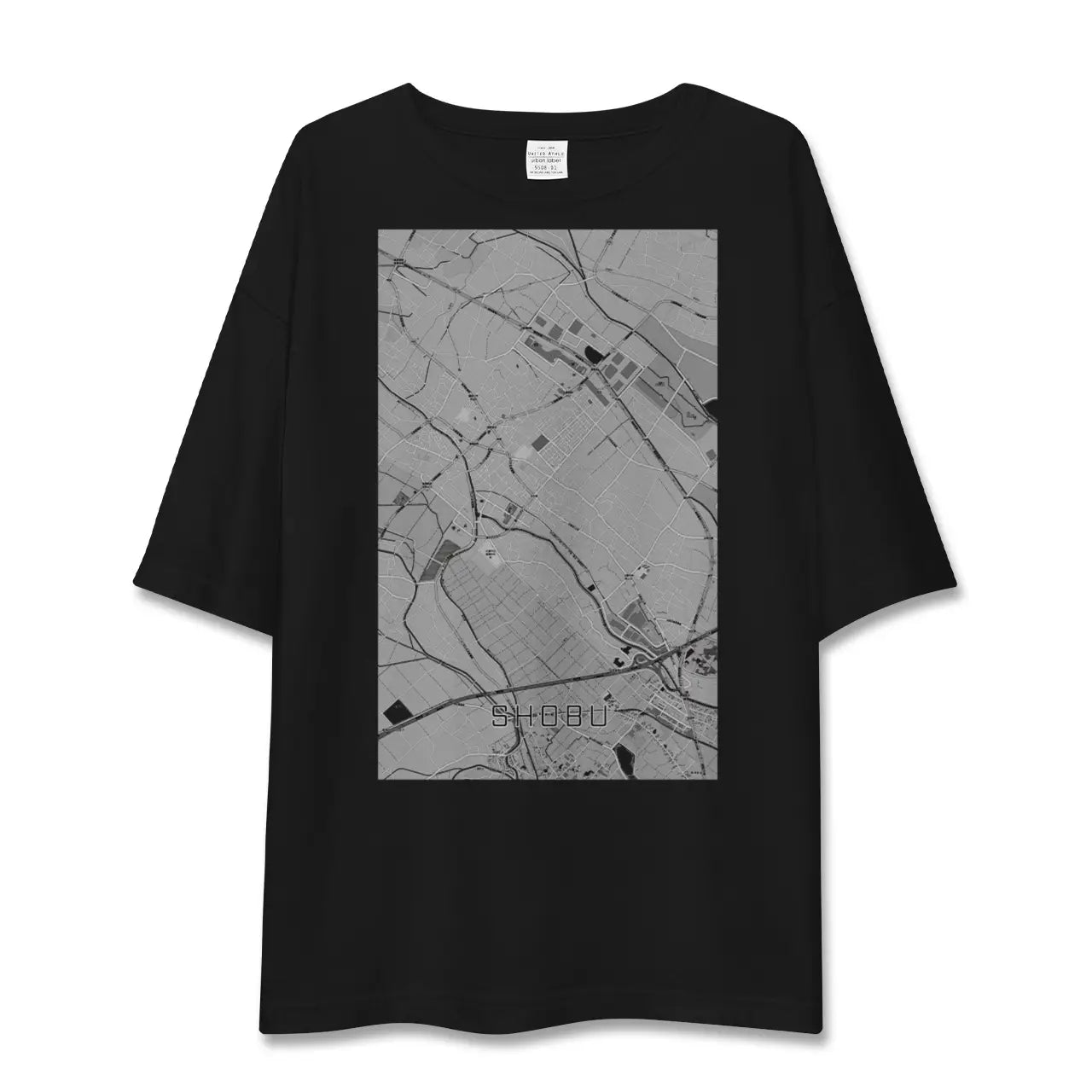 【菖蒲(埼玉県)】地図柄ビッグシルエットTシャツ
