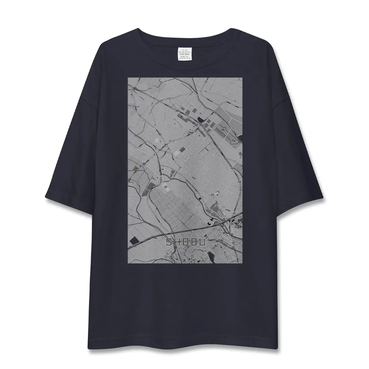 【菖蒲(埼玉県)】地図柄ビッグシルエットTシャツ