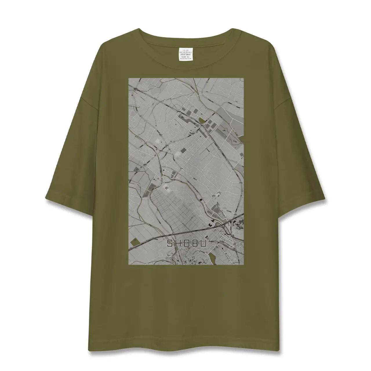 【菖蒲(埼玉県)】地図柄ビッグシルエットTシャツ