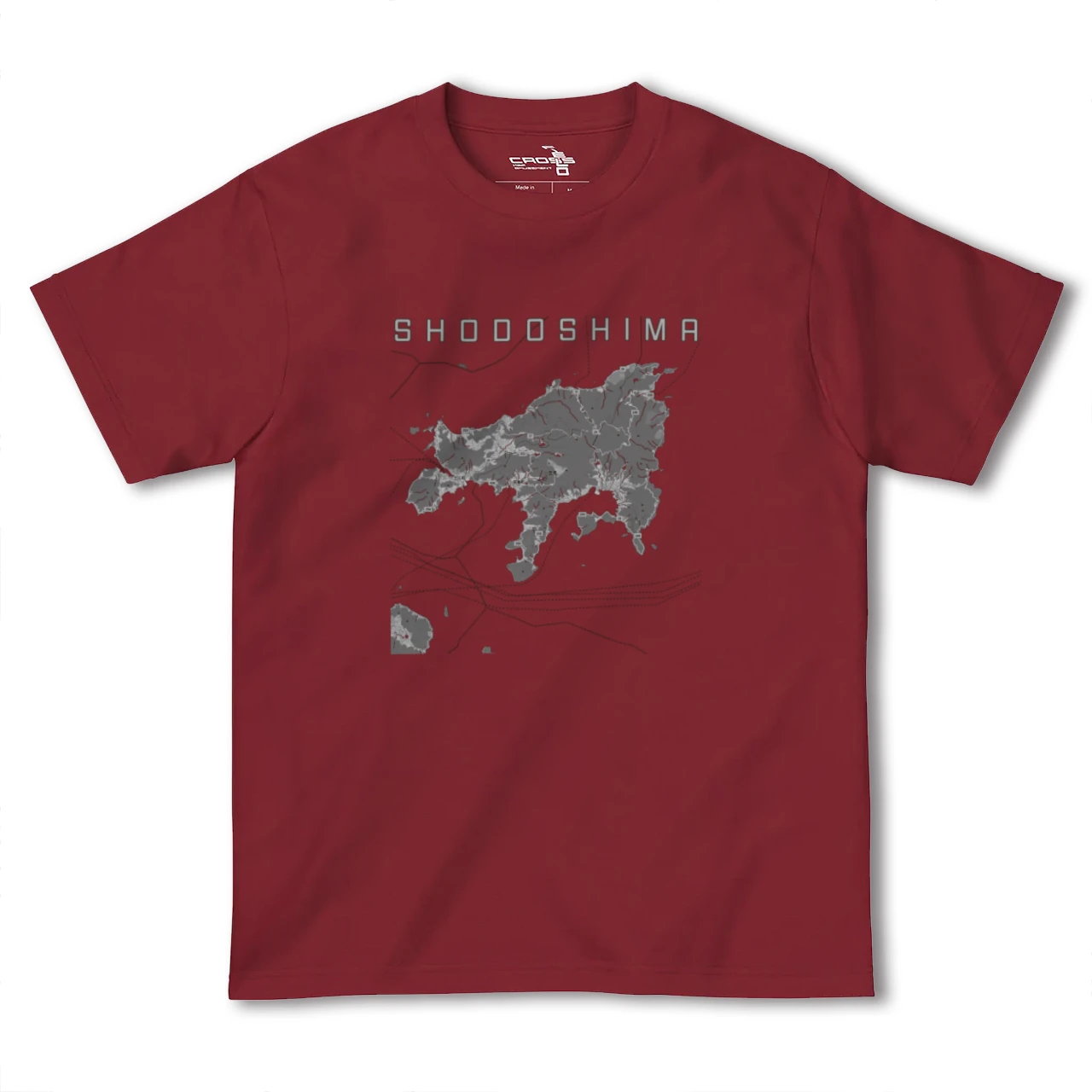 【小豆島(香川県)】地図柄ヘビーウェイトTシャツ