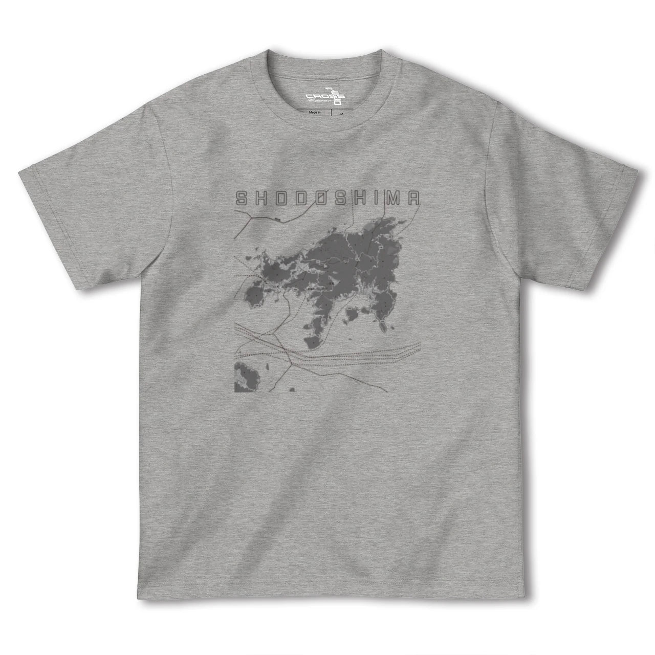 【小豆島(香川県)】地図柄ヘビーウェイトTシャツ
