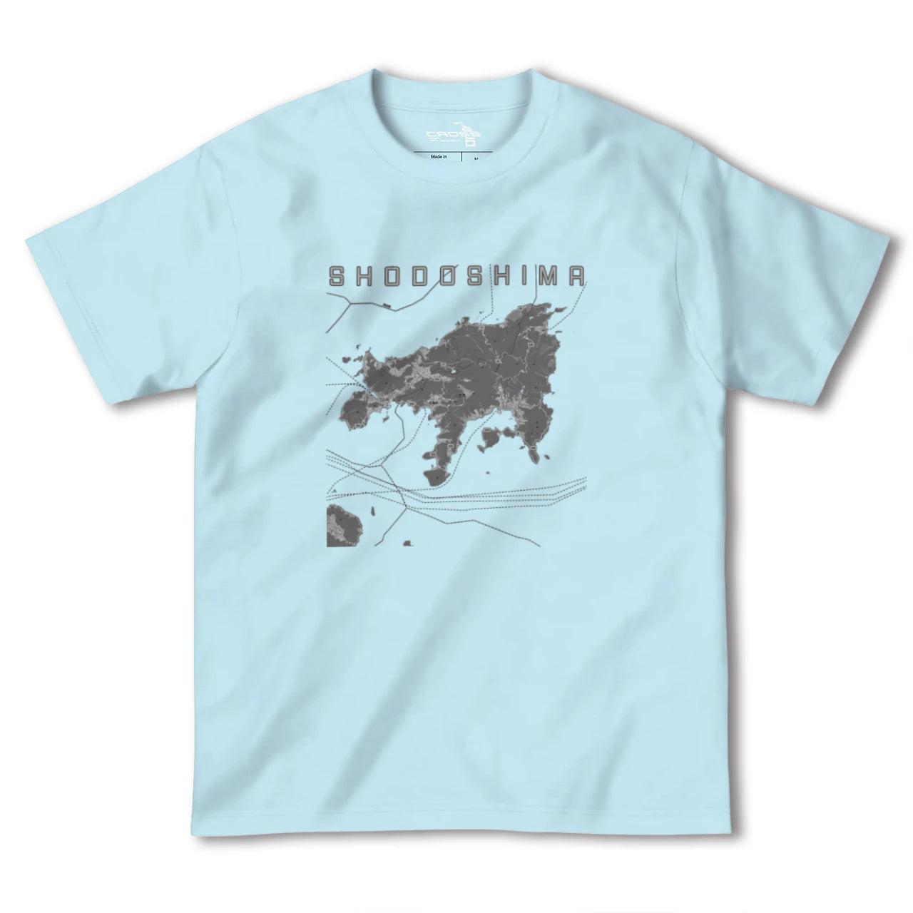 【小豆島(香川県)】地図柄ヘビーウェイトTシャツ